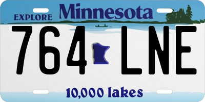 MN license plate 764LNE