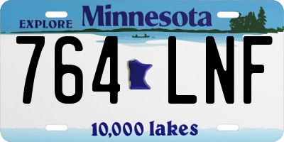 MN license plate 764LNF