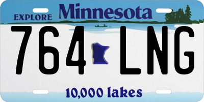 MN license plate 764LNG