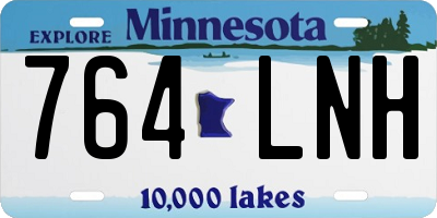 MN license plate 764LNH