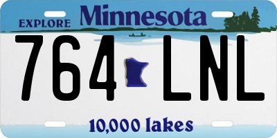 MN license plate 764LNL