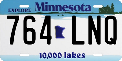 MN license plate 764LNQ