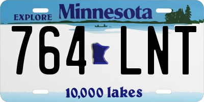 MN license plate 764LNT