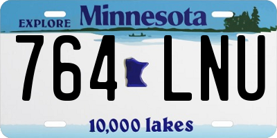 MN license plate 764LNU