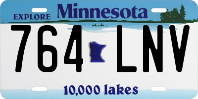 MN license plate 764LNV