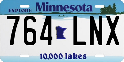 MN license plate 764LNX