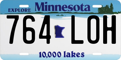 MN license plate 764LOH