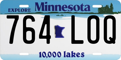 MN license plate 764LOQ
