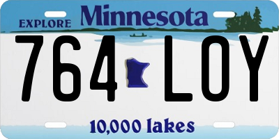 MN license plate 764LOY