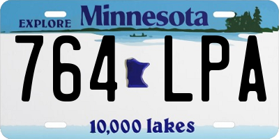 MN license plate 764LPA