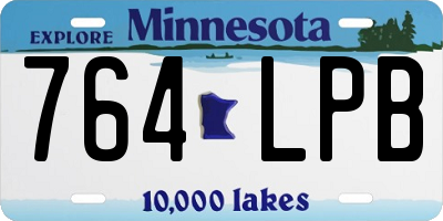 MN license plate 764LPB