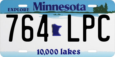 MN license plate 764LPC