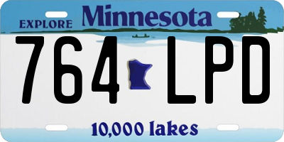 MN license plate 764LPD