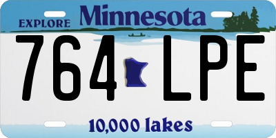 MN license plate 764LPE
