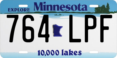 MN license plate 764LPF