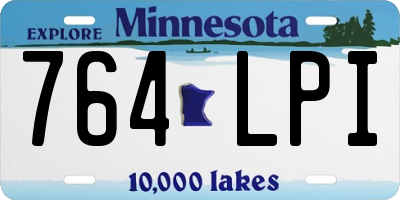 MN license plate 764LPI