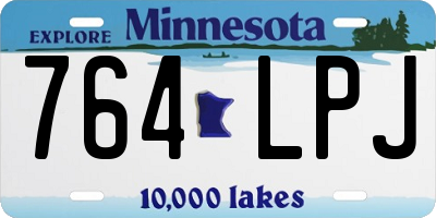 MN license plate 764LPJ