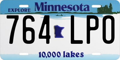 MN license plate 764LPO