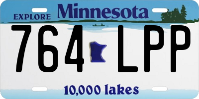 MN license plate 764LPP