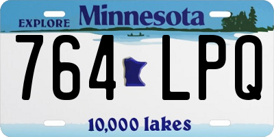 MN license plate 764LPQ