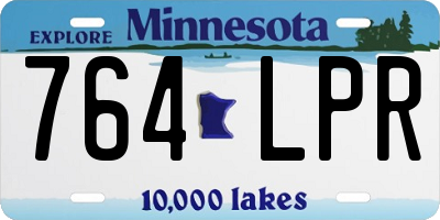 MN license plate 764LPR