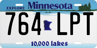 MN license plate 764LPT