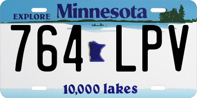 MN license plate 764LPV