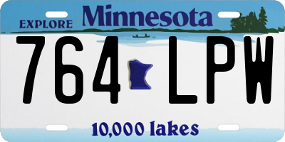 MN license plate 764LPW