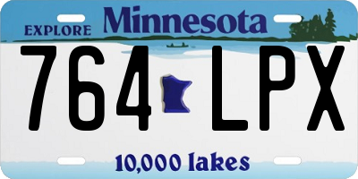 MN license plate 764LPX