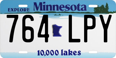 MN license plate 764LPY