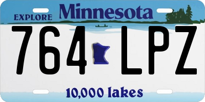 MN license plate 764LPZ