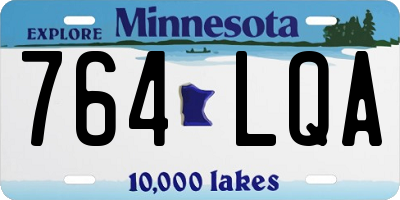 MN license plate 764LQA