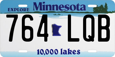 MN license plate 764LQB