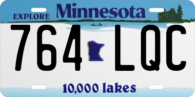 MN license plate 764LQC