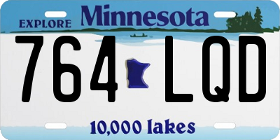 MN license plate 764LQD