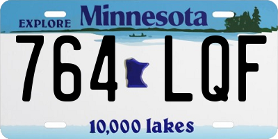 MN license plate 764LQF