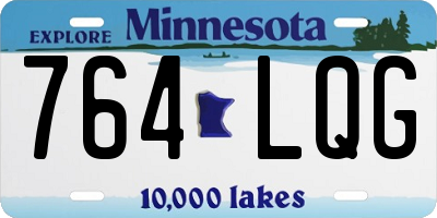 MN license plate 764LQG
