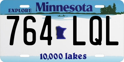 MN license plate 764LQL