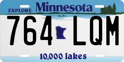 MN license plate 764LQM