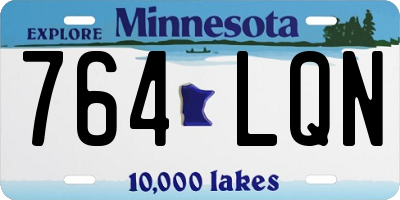 MN license plate 764LQN