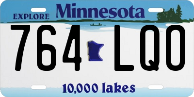 MN license plate 764LQO