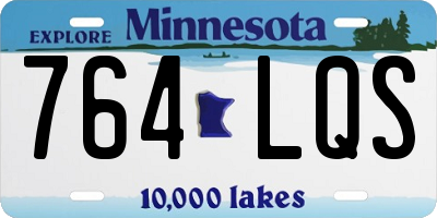 MN license plate 764LQS