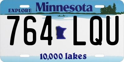 MN license plate 764LQU