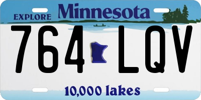 MN license plate 764LQV