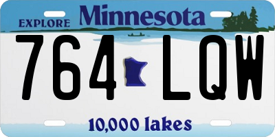 MN license plate 764LQW