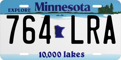 MN license plate 764LRA