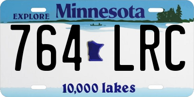 MN license plate 764LRC