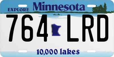 MN license plate 764LRD