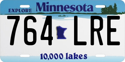 MN license plate 764LRE