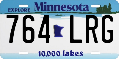 MN license plate 764LRG